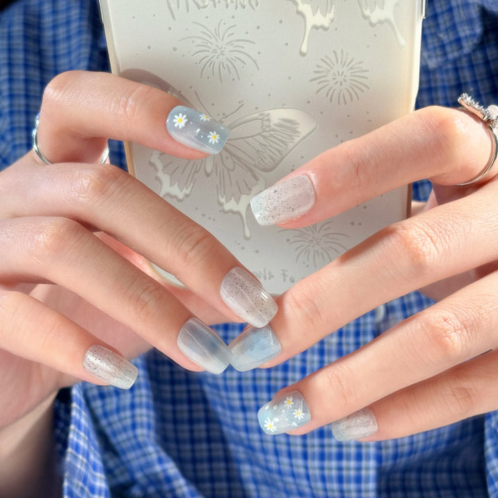 Decorative Crystal-Embellished Press-On Nails Bowlift