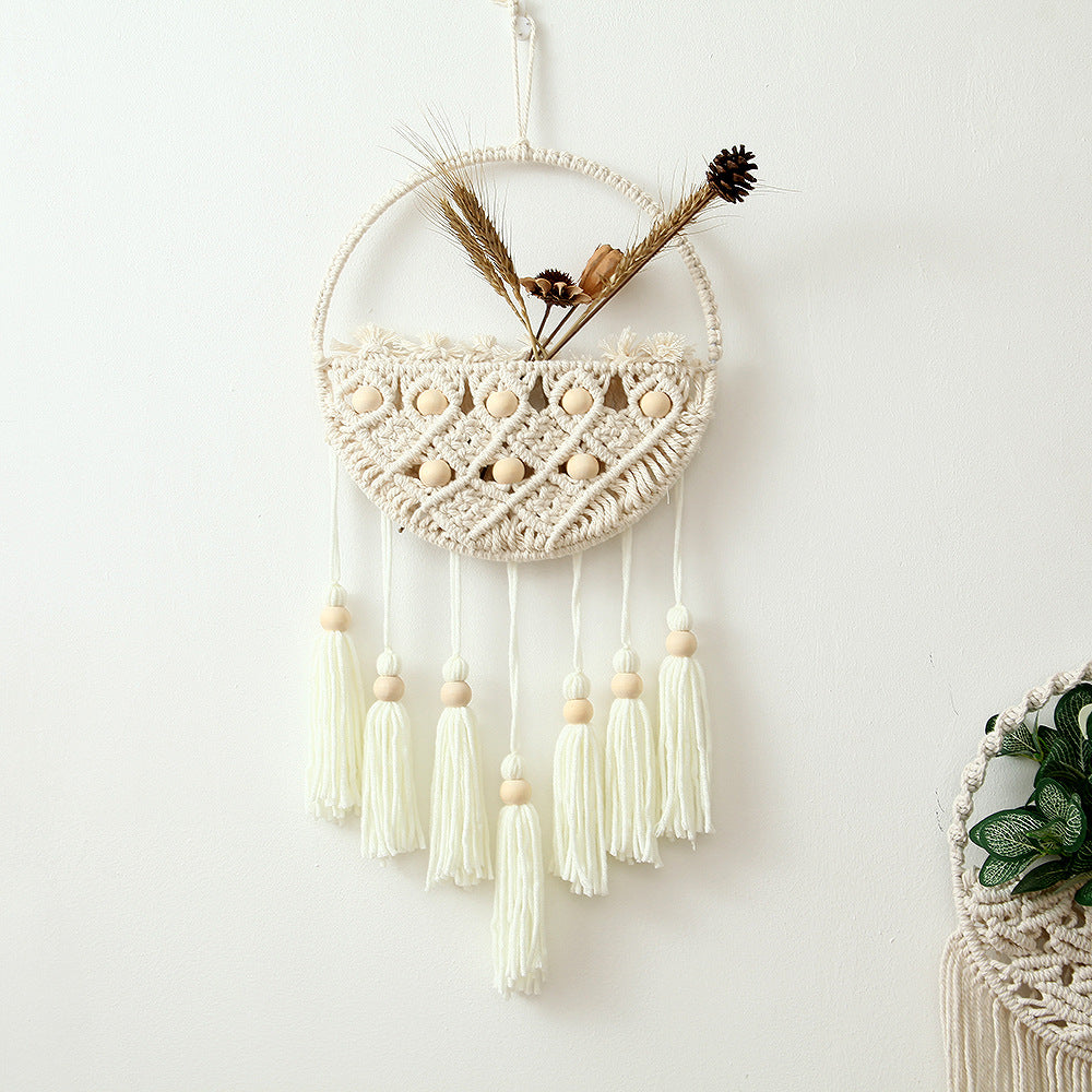 Macramé Wall Hanging Decor with Fringe Details Bowlift