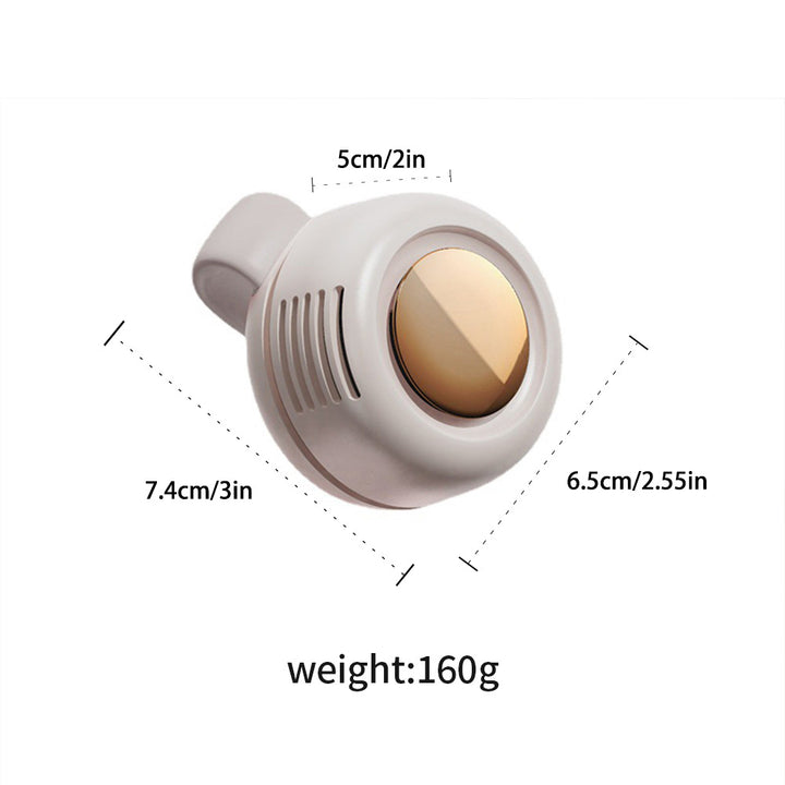 Cooling portable clip-on personal fan with warm LED light and rechargeable battery Bowlift