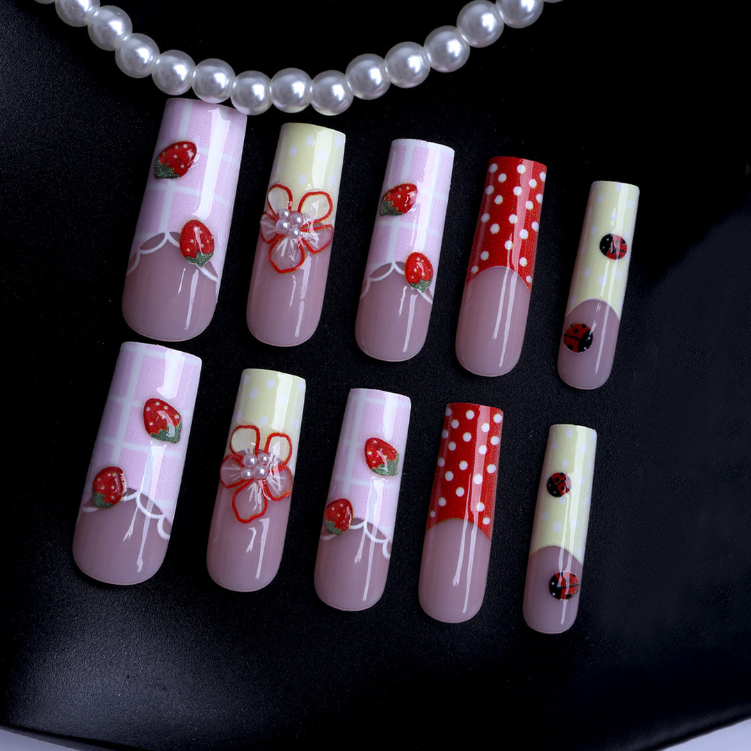 Artificial nails with creative fruit designs Bowlift