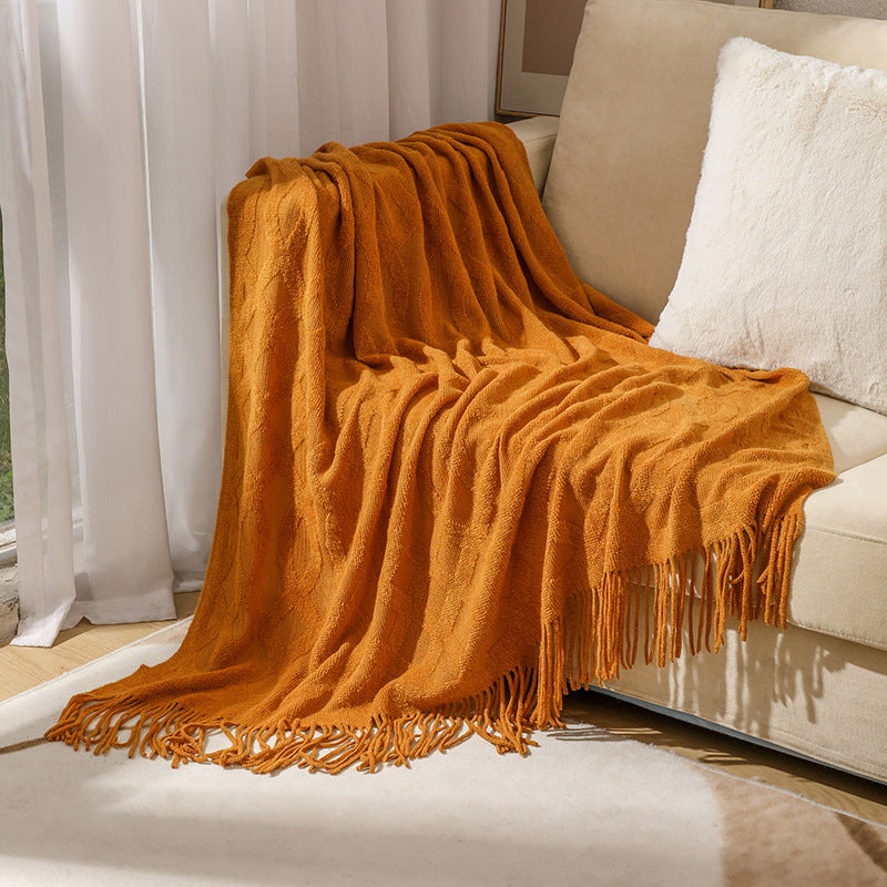 Cozy Knitted Throw Blanket