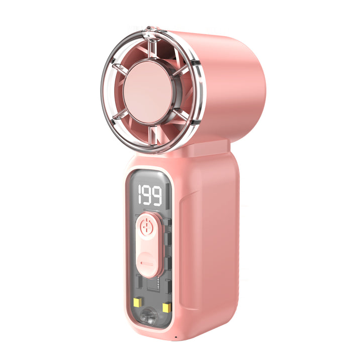 Women's Portable High-Performance Blower Fan with Digital Temperature Display Bowlift