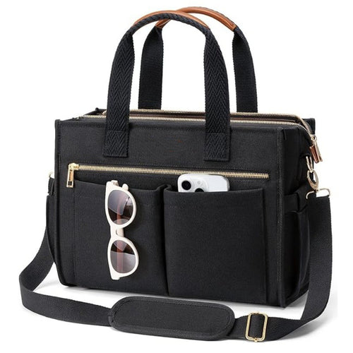 Elegant Handbag with Multiple Compartment System Bowlift