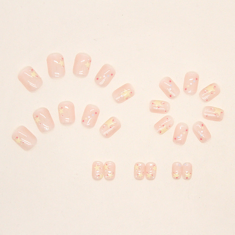 Artistic Star-Themed Press-On Nail Tips Bowlift