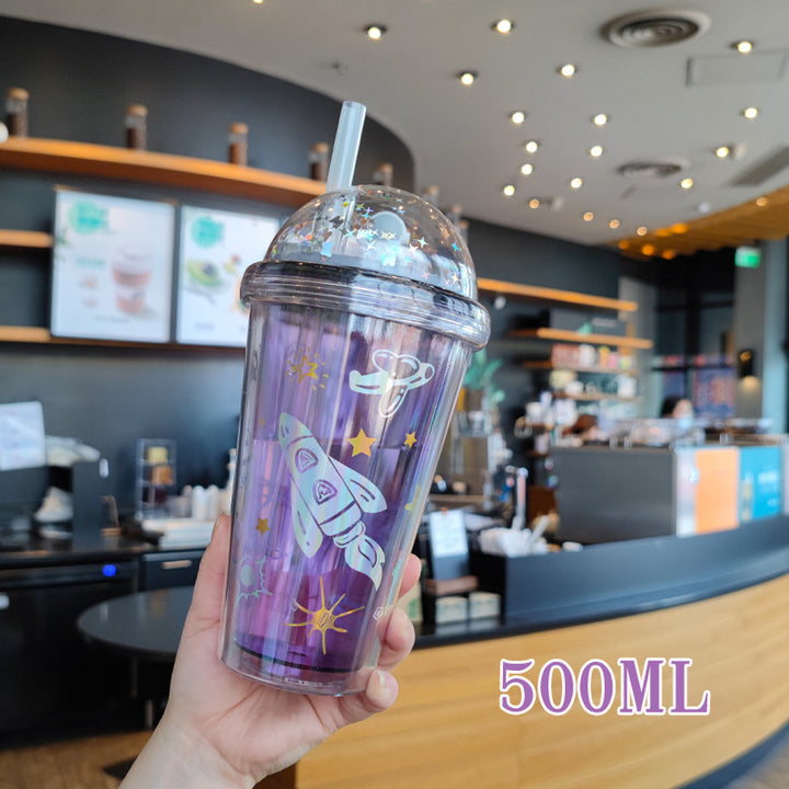 Ladies personalized drinking cups with child-friendly astronaut design Bowlift