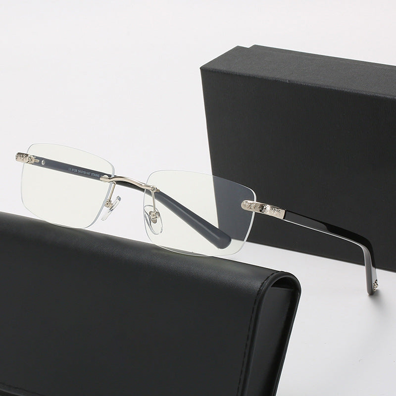 Women's fashionable half-frame glasses with comfortable nose pads and elegant design Bowlift