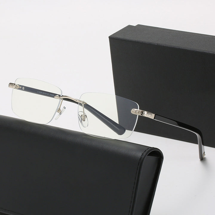 Women's fashionable half-frame glasses with comfortable nose pads and elegant design Bowlift