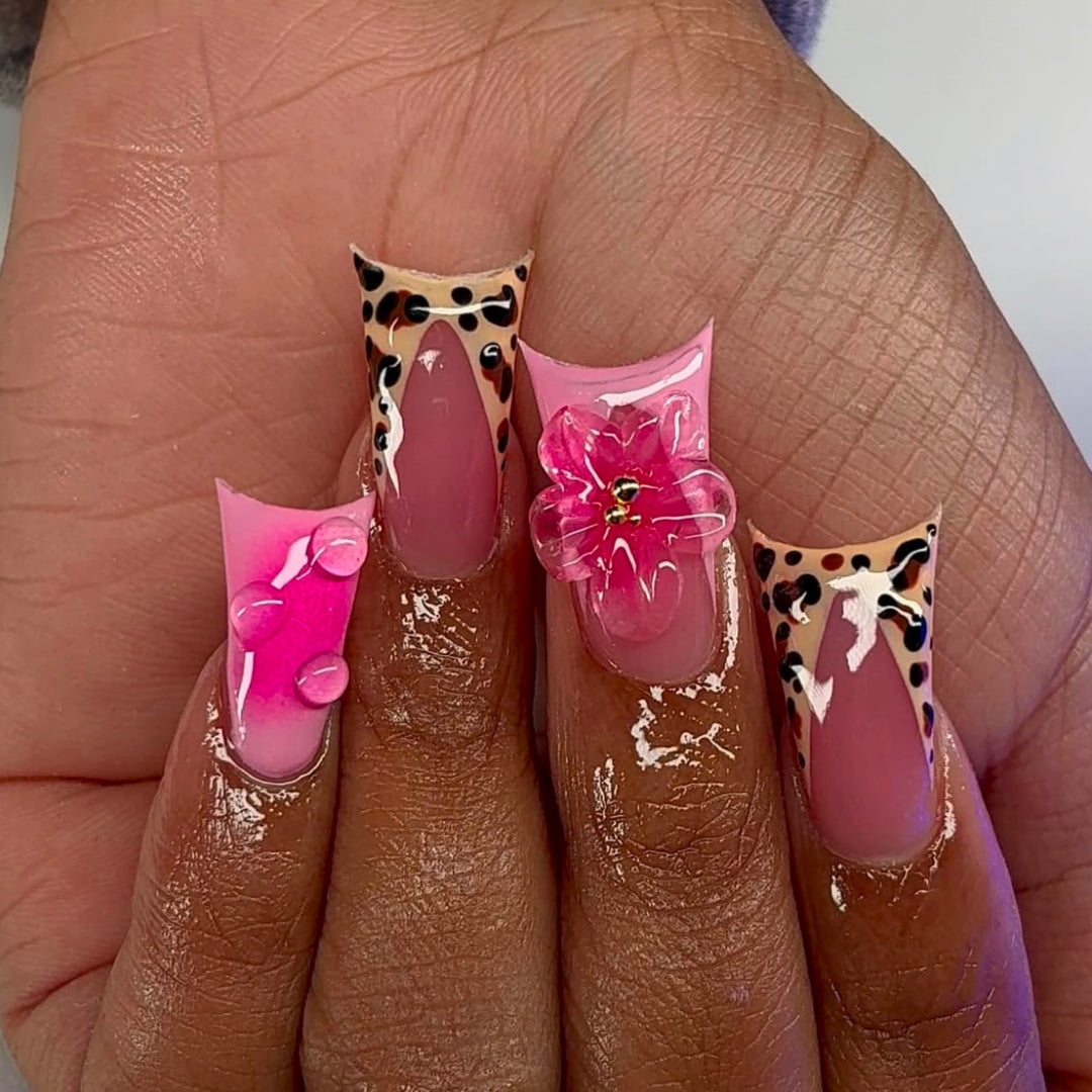 Artistic Floral Gel Press-On Nails Bowlift 1787368914
