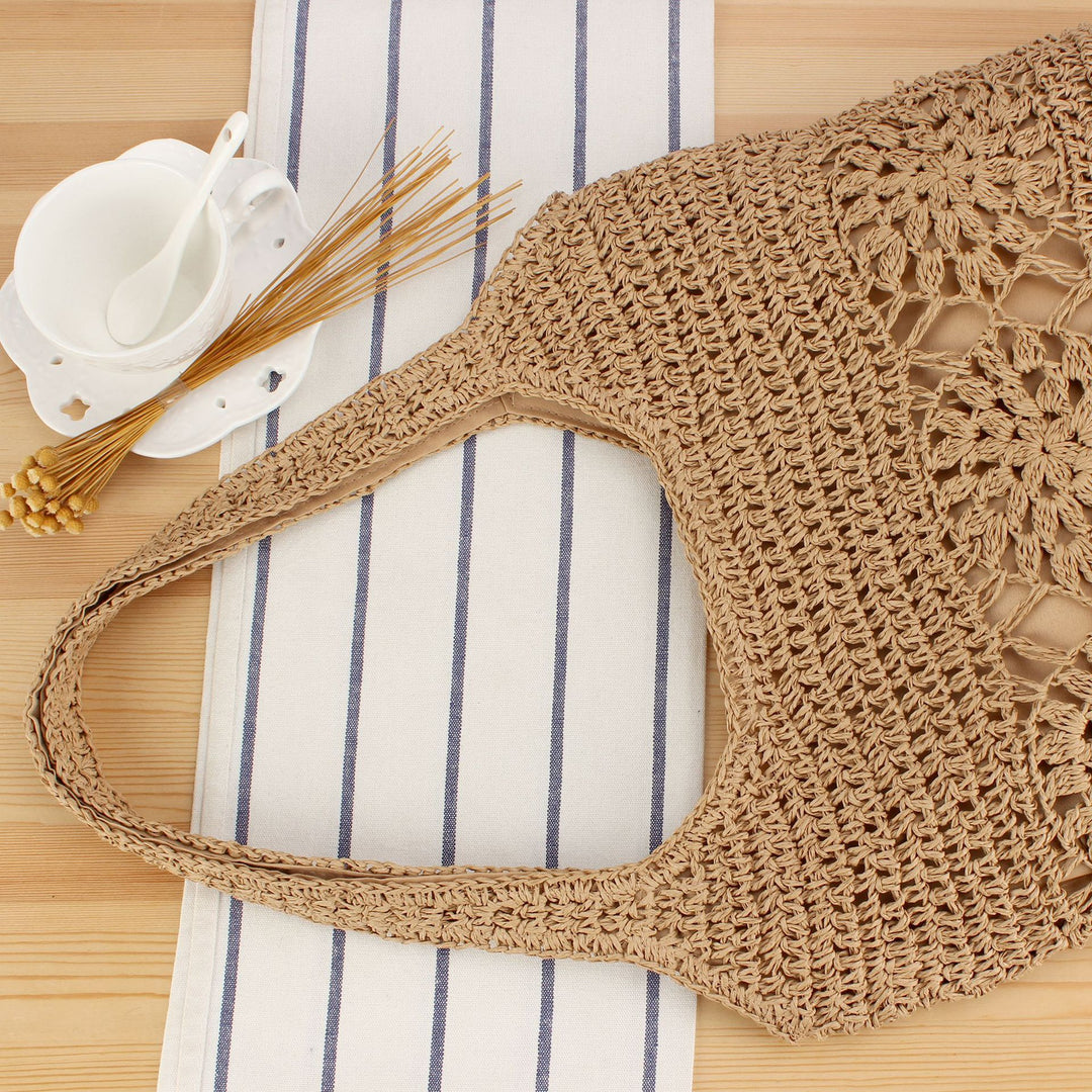 Hand-knotted tote bag made of natural bast Bowlift