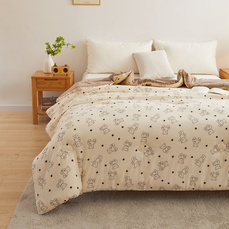 Women's cozy blanket with lovely bear pattern Bowlift