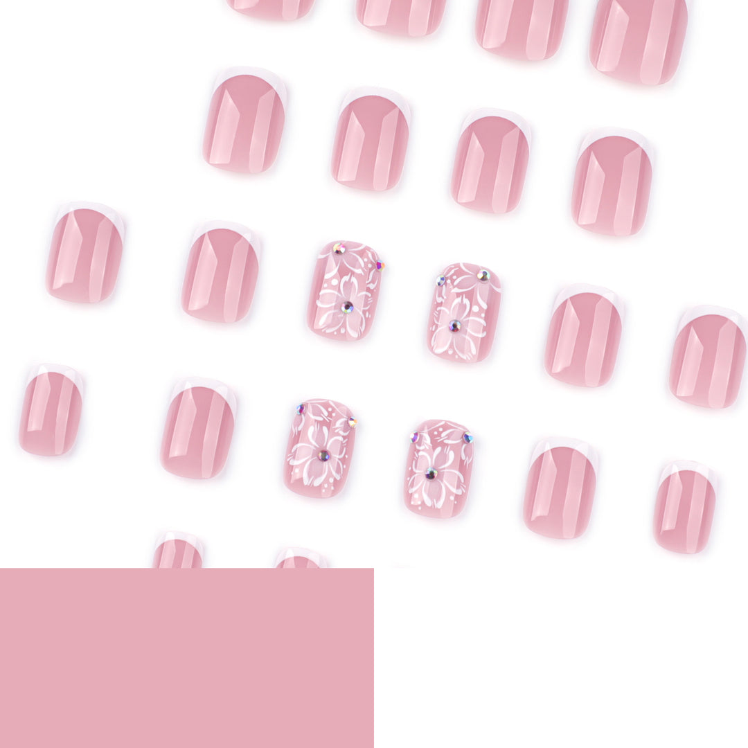 Artful Nail Art with Flower Design Bowlift