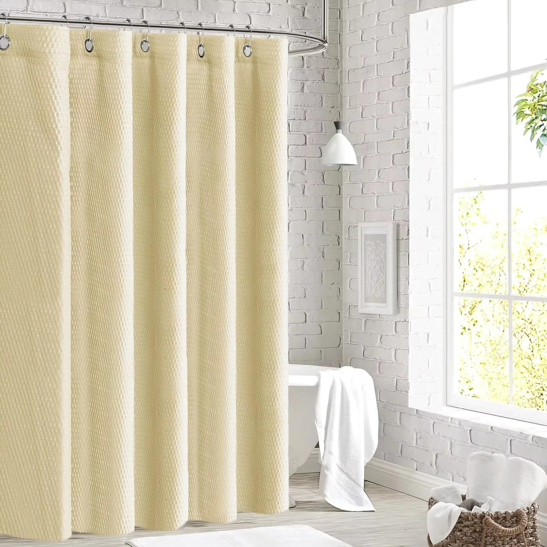 Textured Fabric Shower Curtain Bowlift