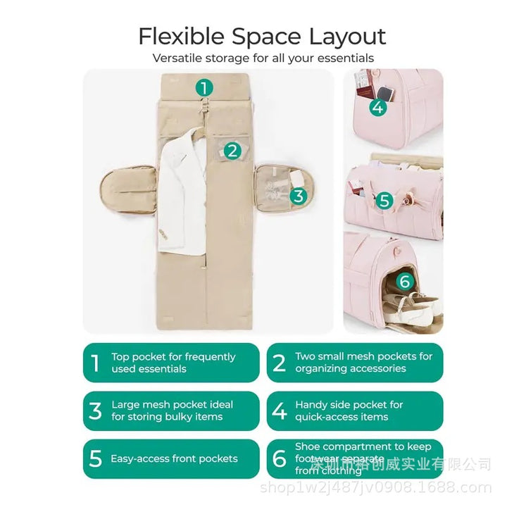 Professional Garment Travel Duffel Bag Bowlift