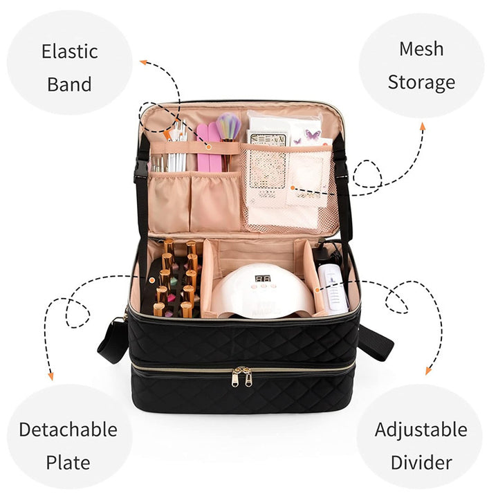 Elegant cosmetic organizer with multiple compartments Bowlift