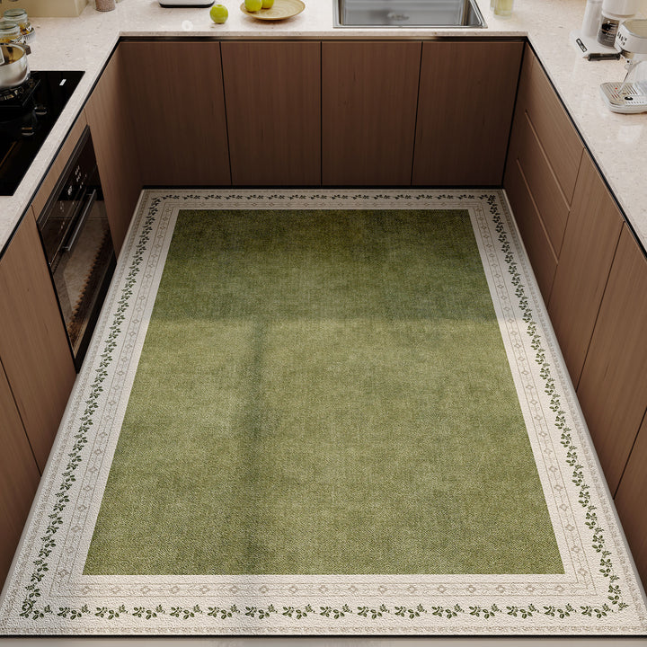 Luxurious Floral Print Kitchen Floor Mat