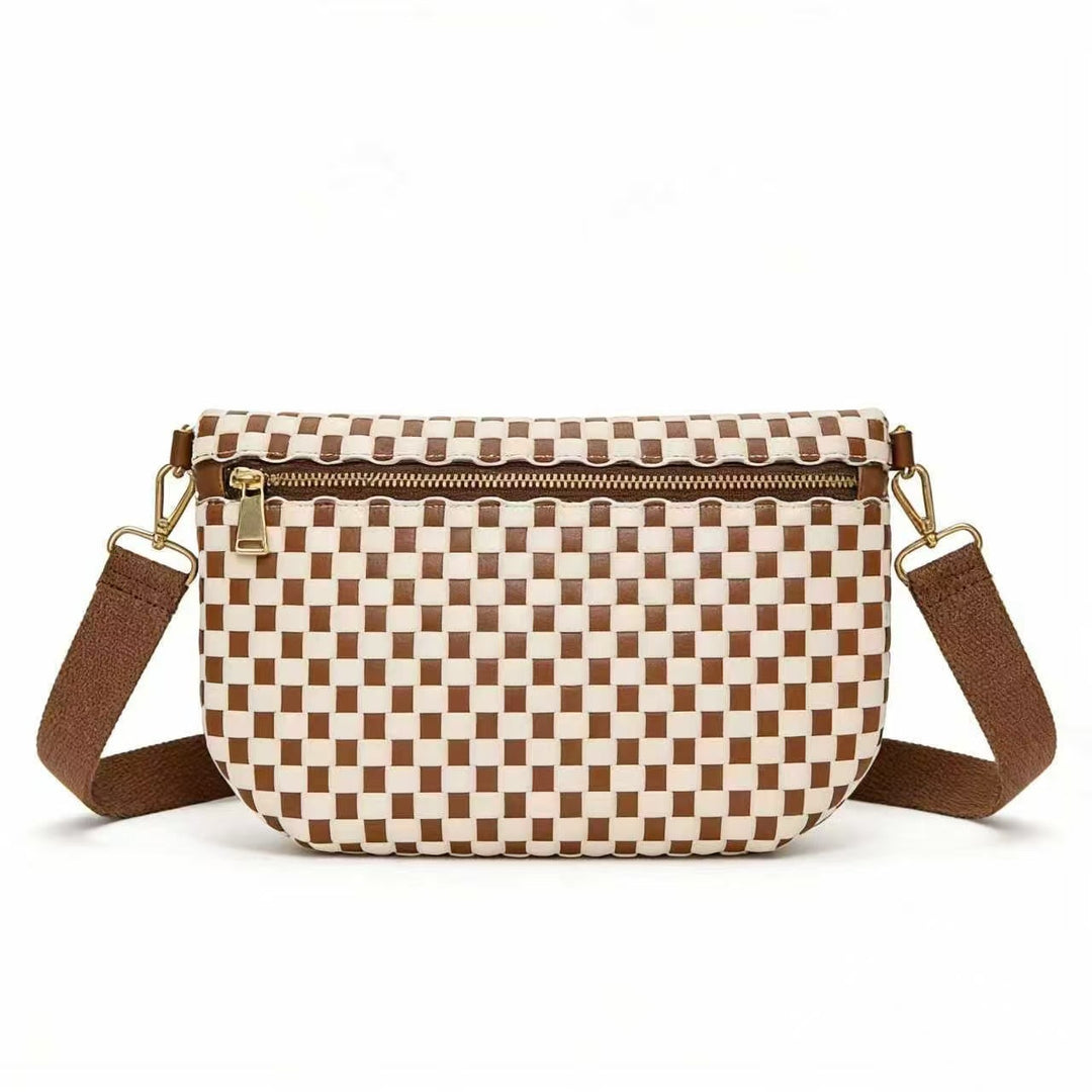 Stylish Woven Crossbody Bag Bowlift