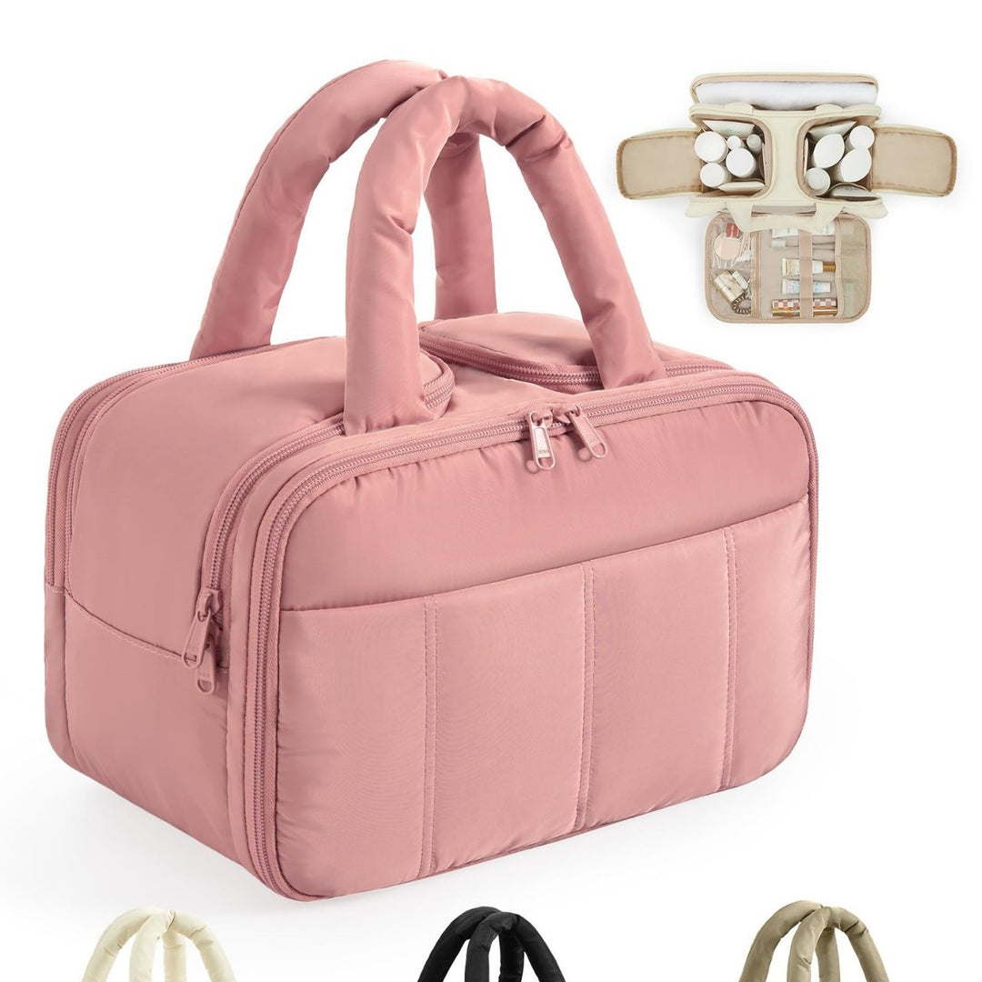 Cosmetic bag with organized compartments Bowlift