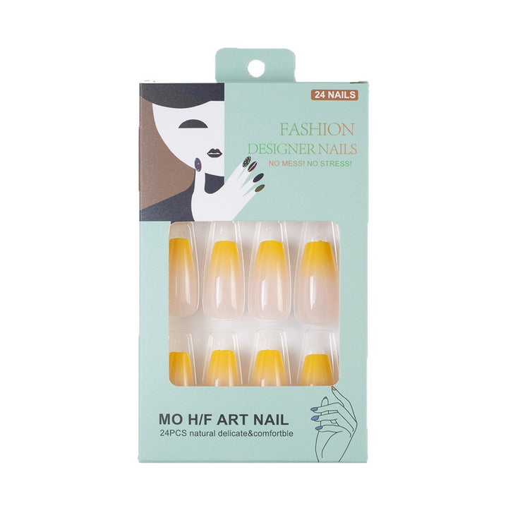Acrylic Nail Set with Ombre Effect Bowlift