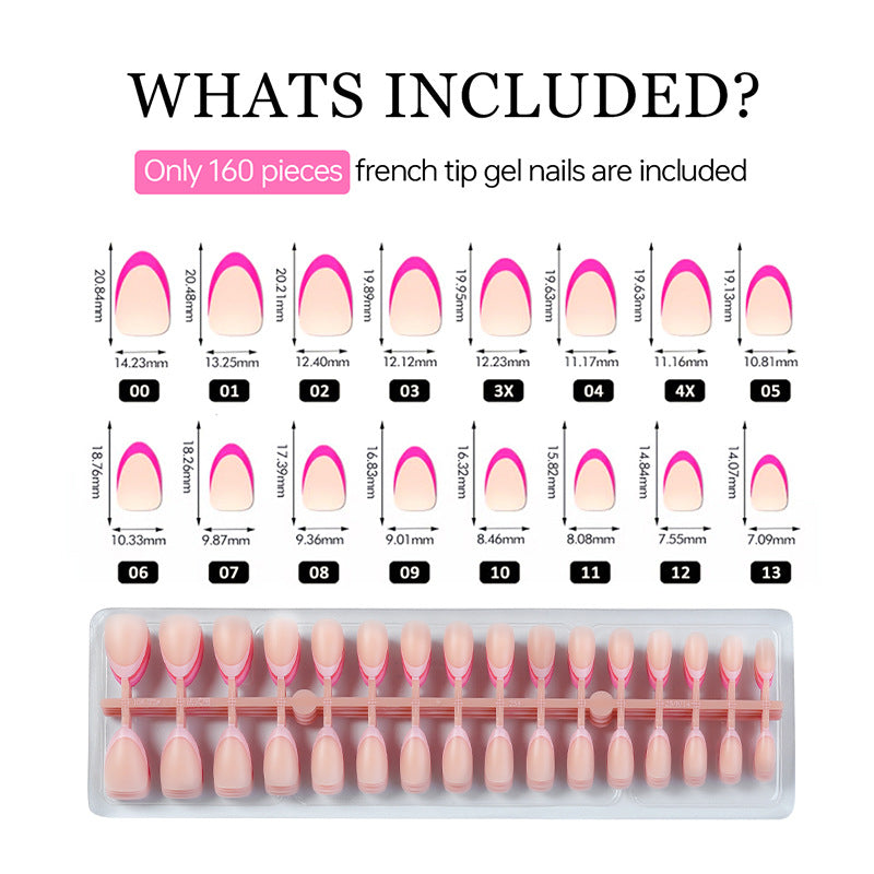 Acrylic nail set with versatile French designs Bowlift