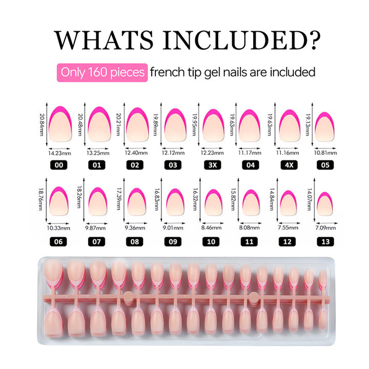 Acrylic nail set with versatile French designs Bowlift