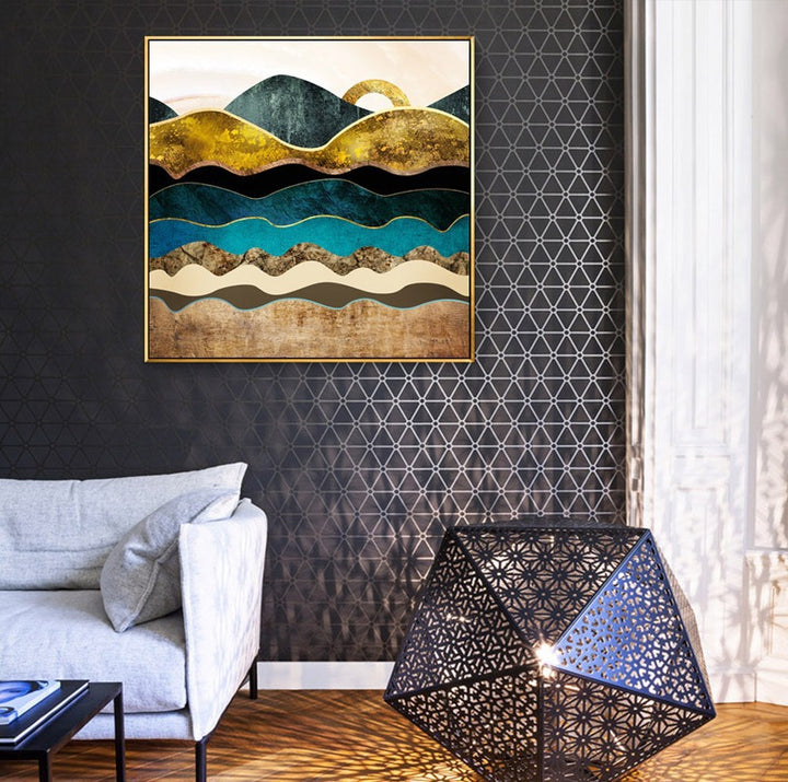 Abstract Wave Canvas Wall Artwork