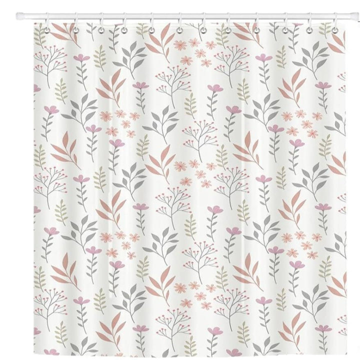 Floral Print Shower Curtain Bowlift