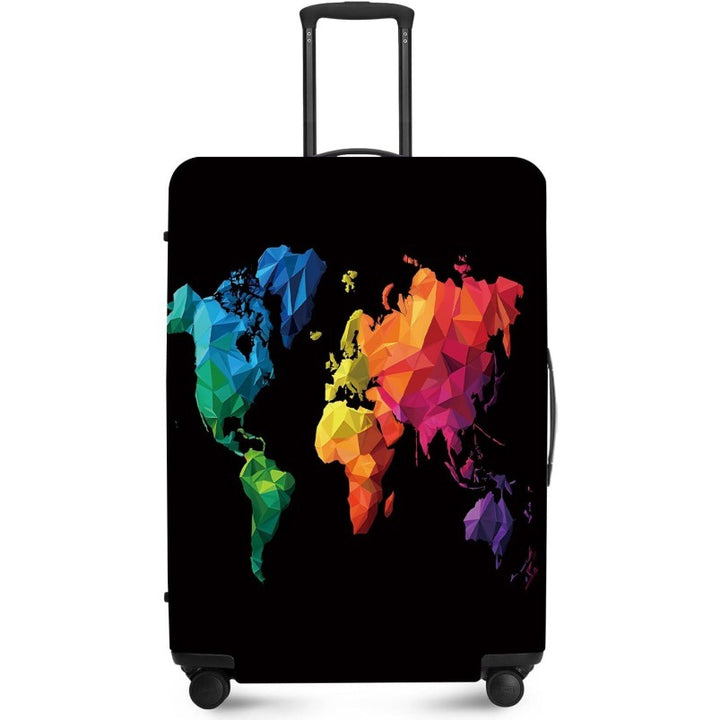 Unisex nan elastic suitcase cover with UV-resistant motif print and zip opening Bowlift