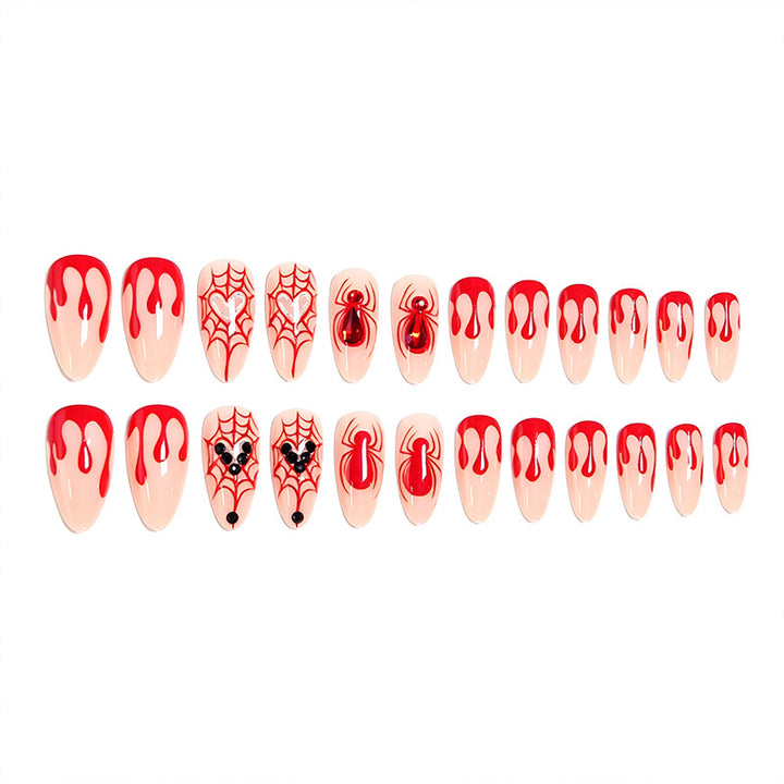Artificial nail set with Halloween motif and intricate decorations Bowlift