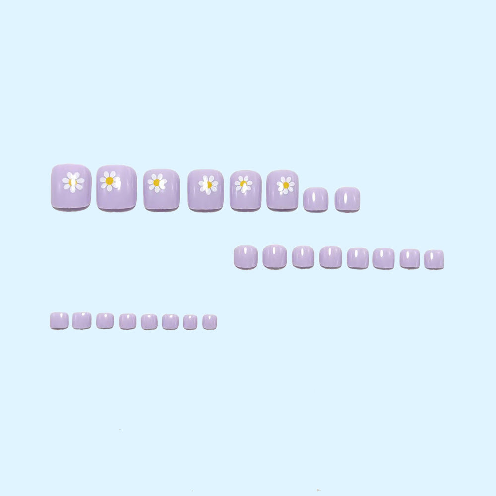Artificial nail set with spring flower designs Bowlift