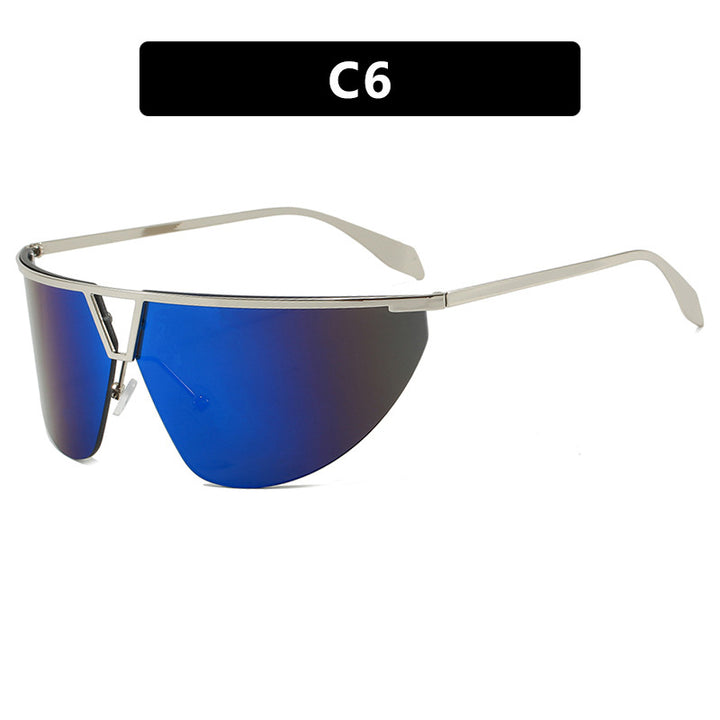 Women's futuristic sunglasses with protective metal frame Bowlift
