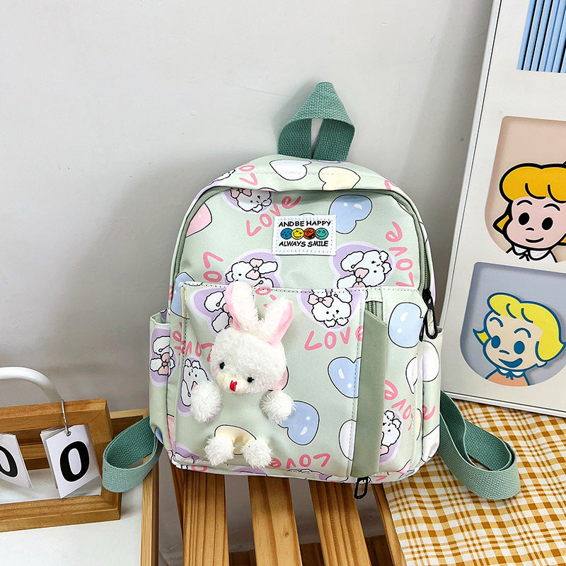 Cute Plush Bunny-Themed Mini Backpack Bowlift