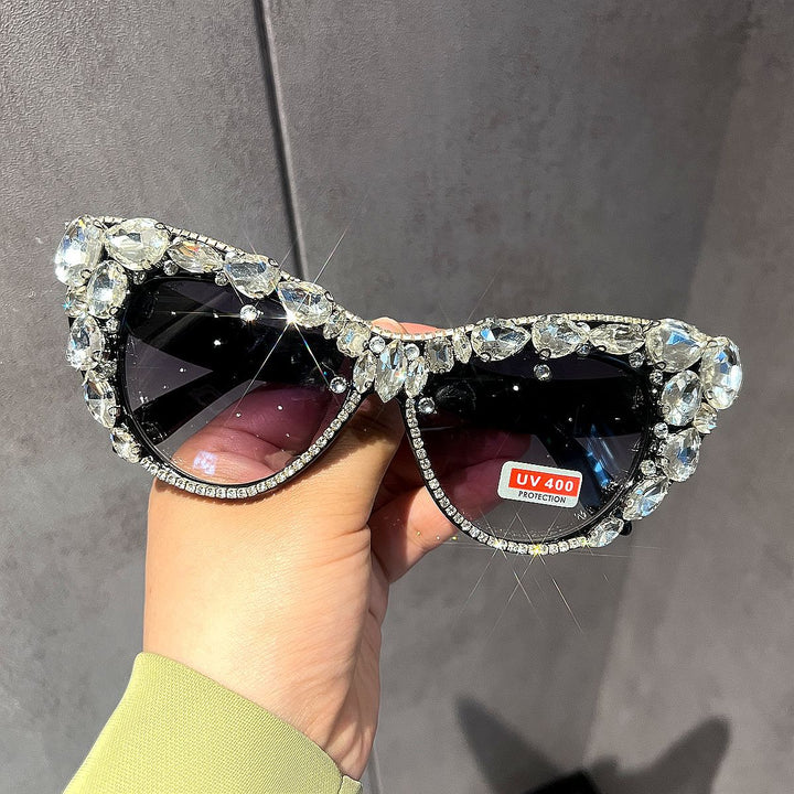 Ladies Glamorous Crystal Sunglasses Bowlift