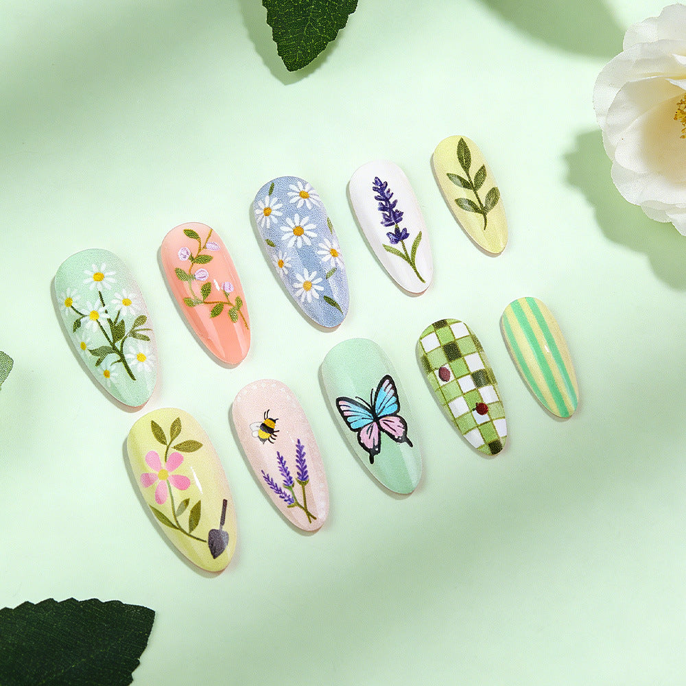 Artistic Floral Nail Art Bowlift 1787542804
