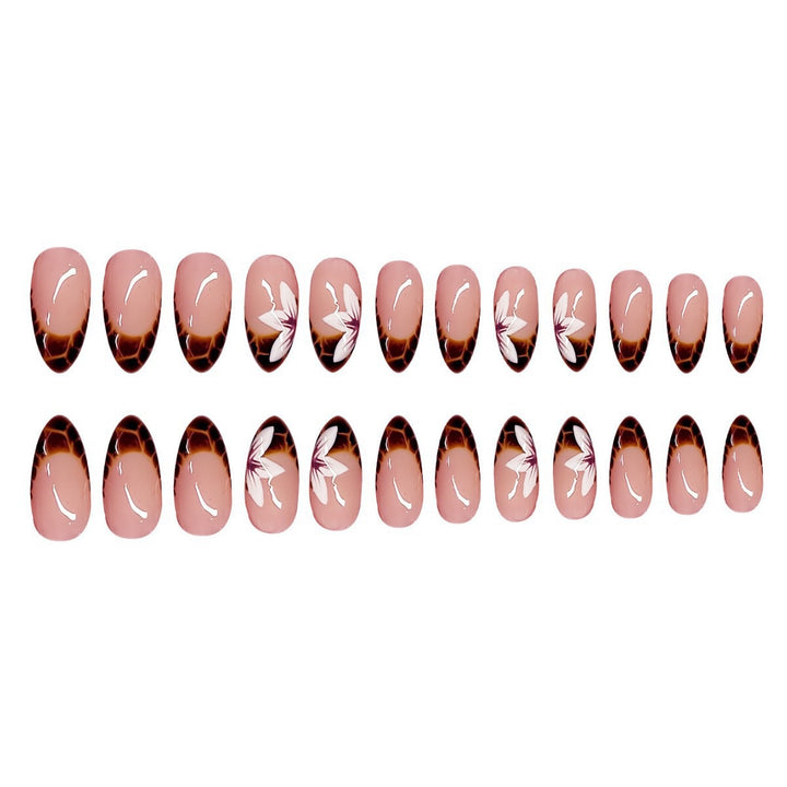 Floral and Geometric Press-On Nail Art Bowlift