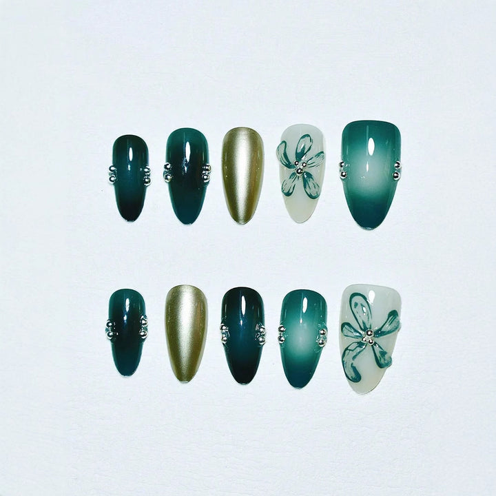Artistic Press-On Nail Art Set Bowlift