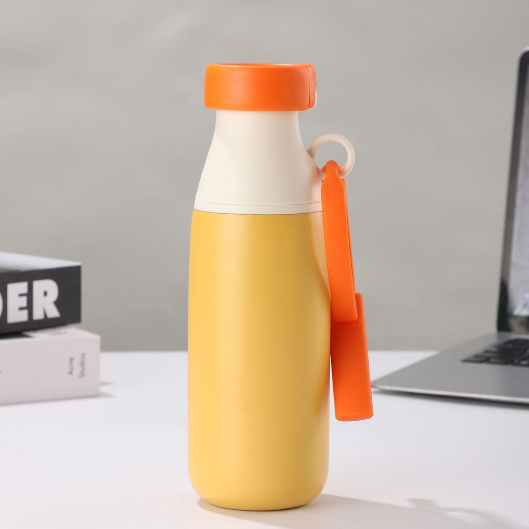 Women insulated water bottle with practical carrying strap Bowlift