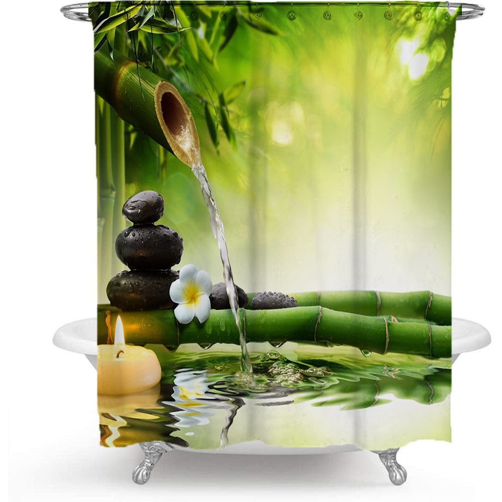 Tranquil Zen Nature Shower Curtain Bowlift