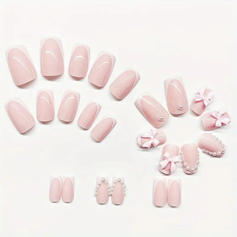 Floral Embellished Acrylic Nail Art Set Bowlift
