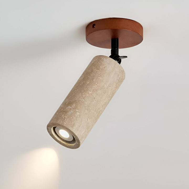 BowLift | Adjustable Travertine Wood LED Wall Lamp and Ceiling Lamp