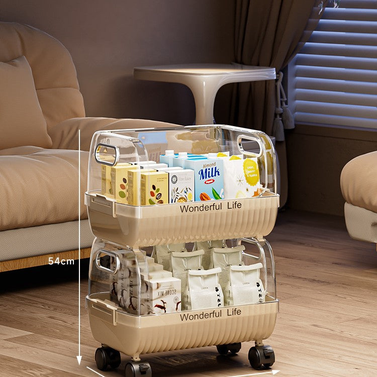 Multi-Tier Storage Organizer with Transparent Baskets Bowlift