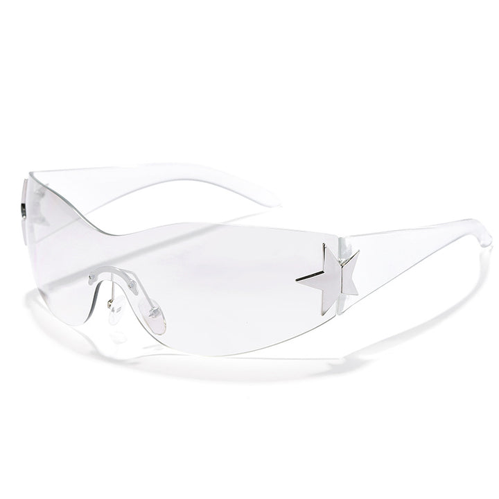 Women's futuristic design sunglasses with unique accents Bowlift