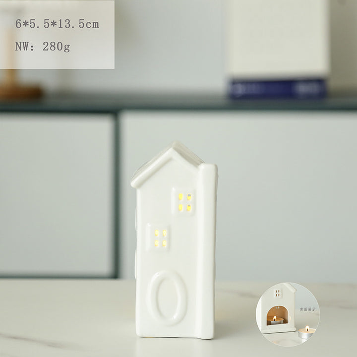 Ceramic House-Shaped Candle Holder Bowlift
