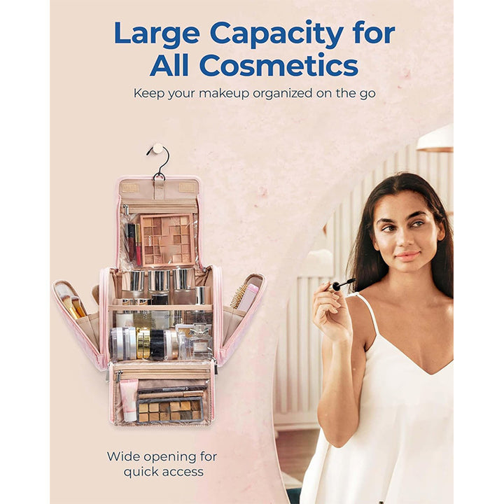 Cosmetic storage bag with removable hook Bowlift