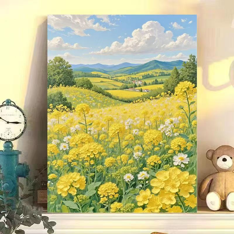 Landscape Floral Canvas Art Print Bowlift