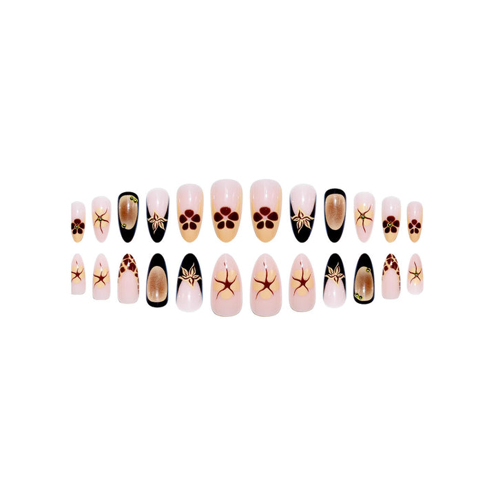 Elegant Artistic Almond-Shaped Nail Extensions Bowlift