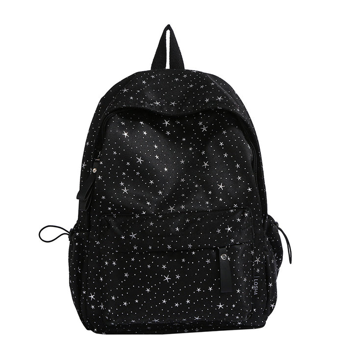 Star-Printed School Backpack