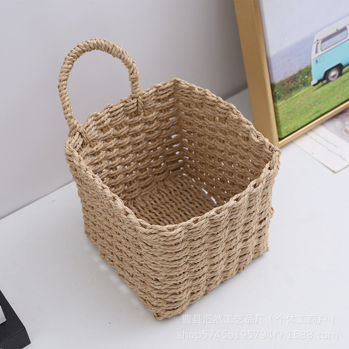 Natural Fiber Handwoven Storage Basket Bowlift