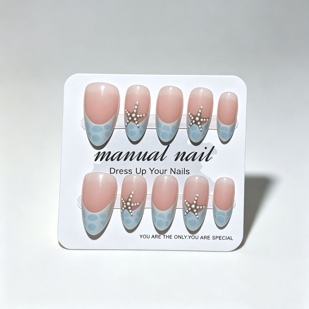 Nautical-Themed Decorative Press-On Nail Tips Bowlift