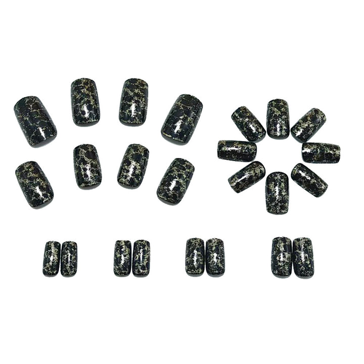Glamorous artificial nail set with leopard pattern Bowlift