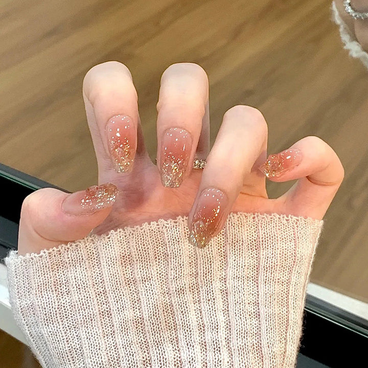 Decorative Ombre Press-On Nails Bowlift